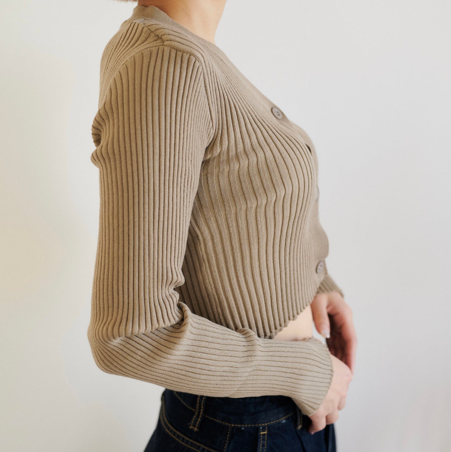 Ribknit cami &cardigan