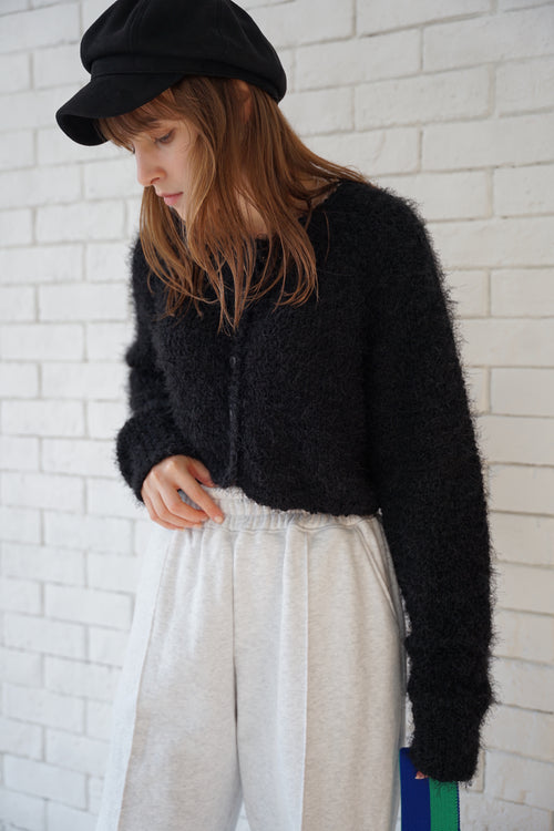 2way shaggy knit tops