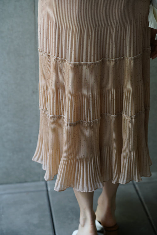 Dot pleats skirt