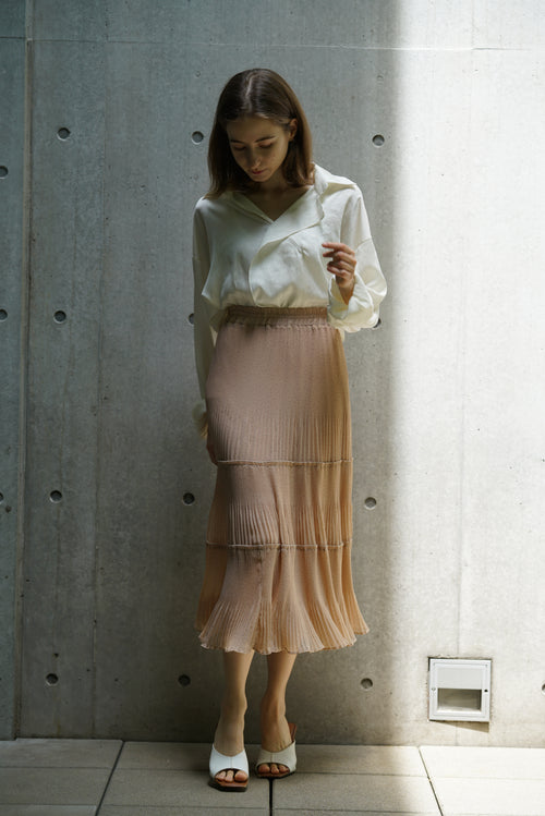 Dot pleats skirt