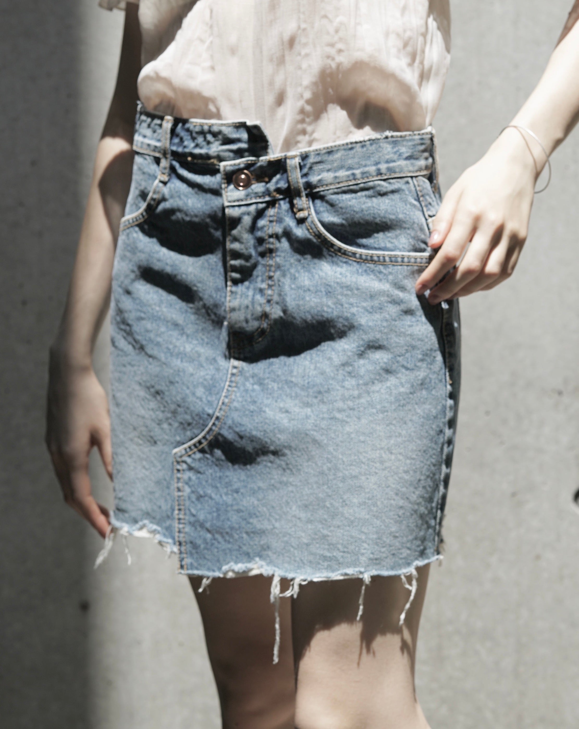 Denim mini skirt – SHEER