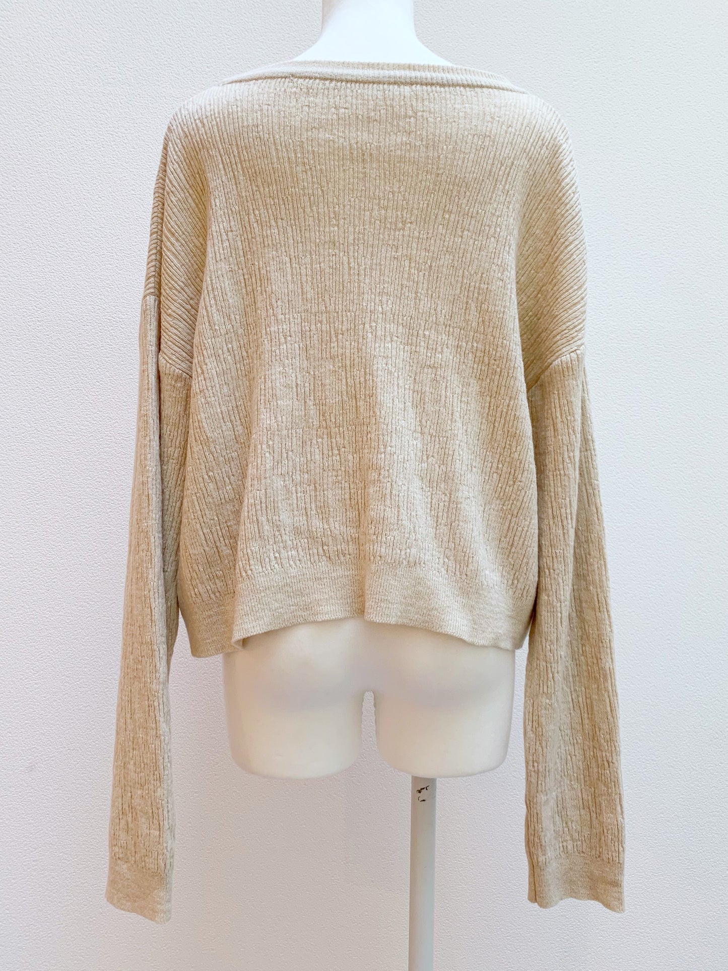 High gauge crew neck knit