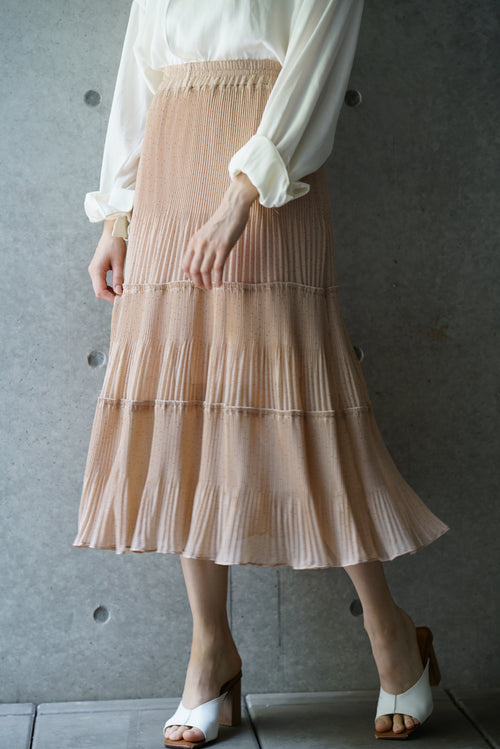 Dot pleats skirt