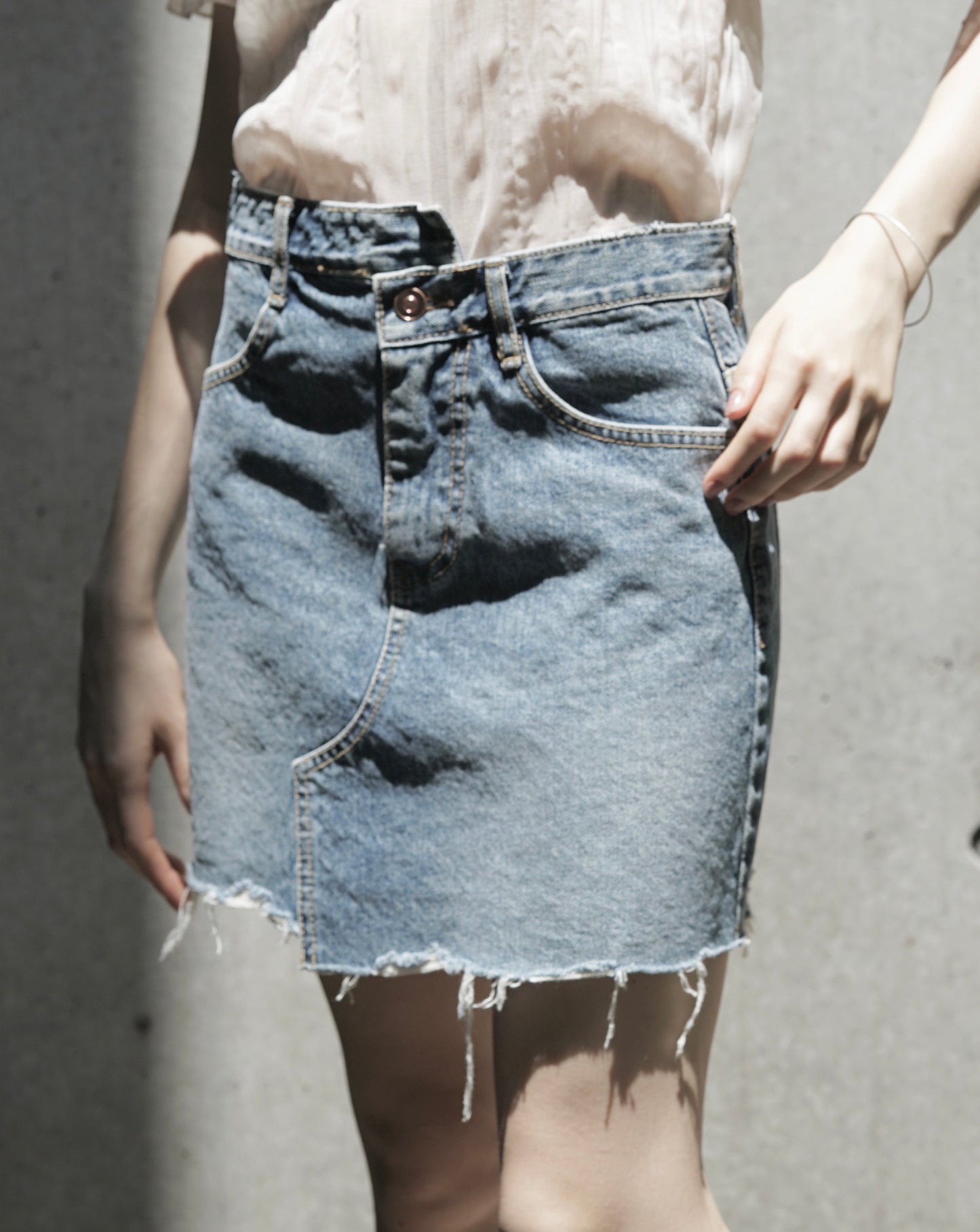 Denim mini skirt