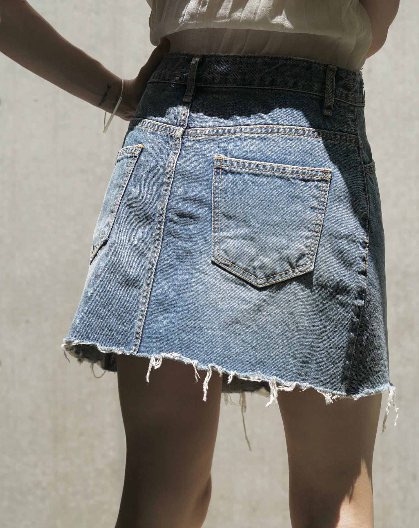 Denim mini skirt