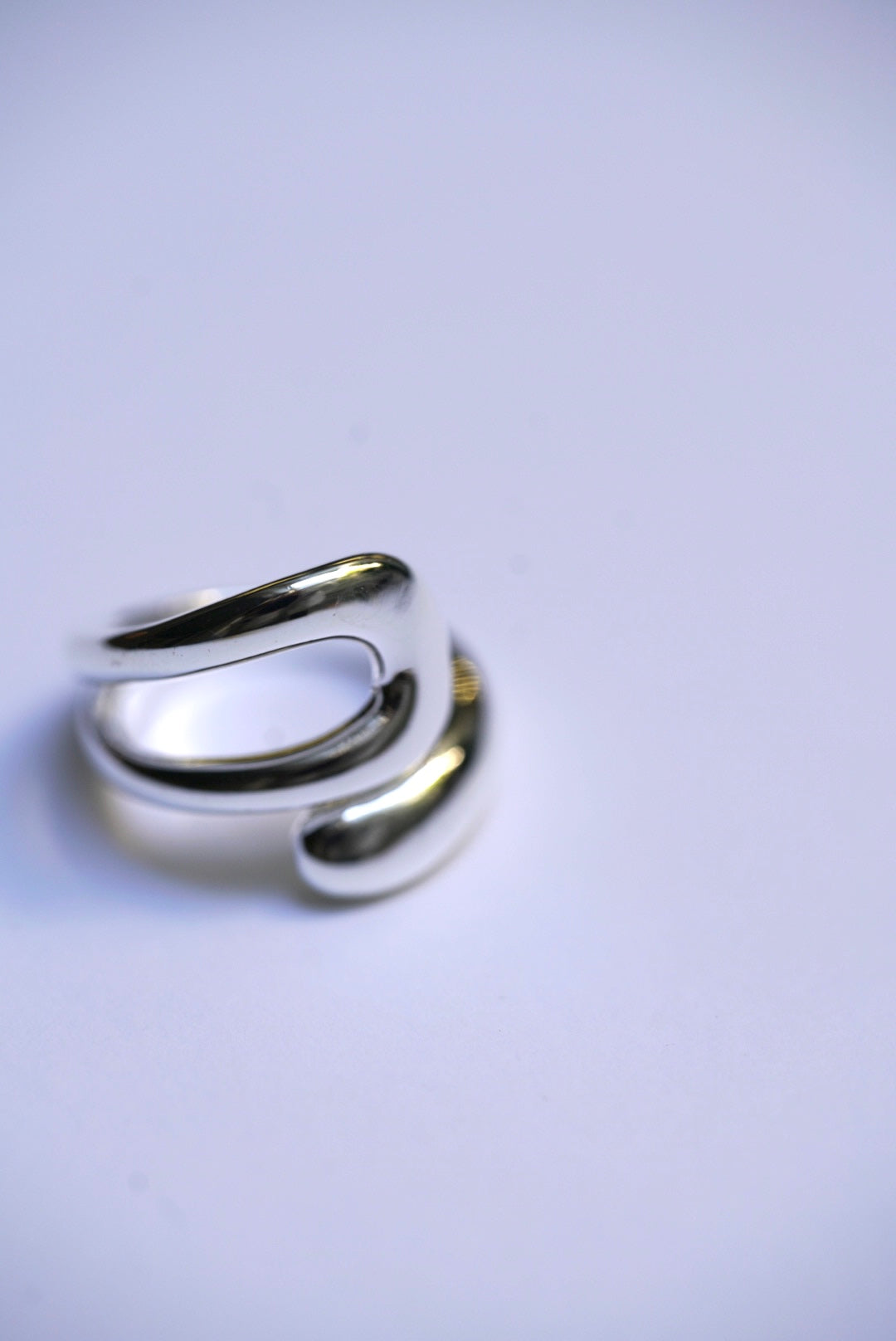 Silver design ring