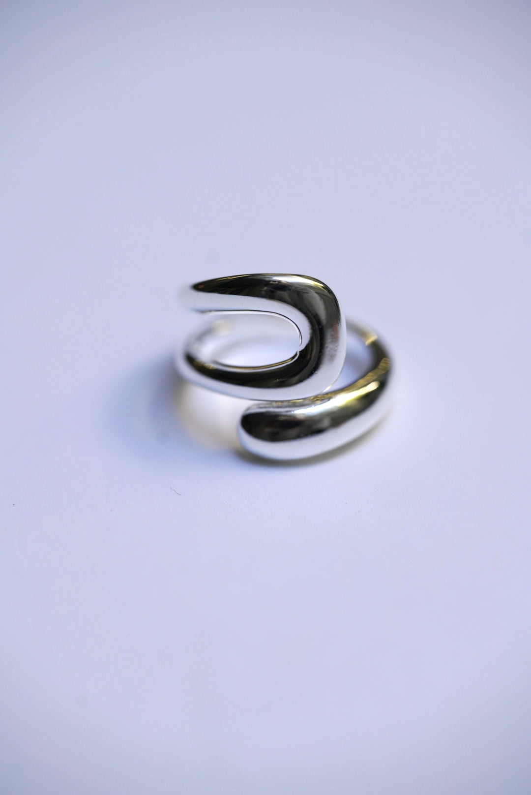 Silver design ring