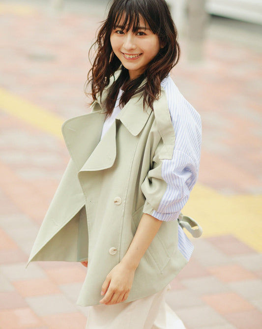 Docking short trench coat