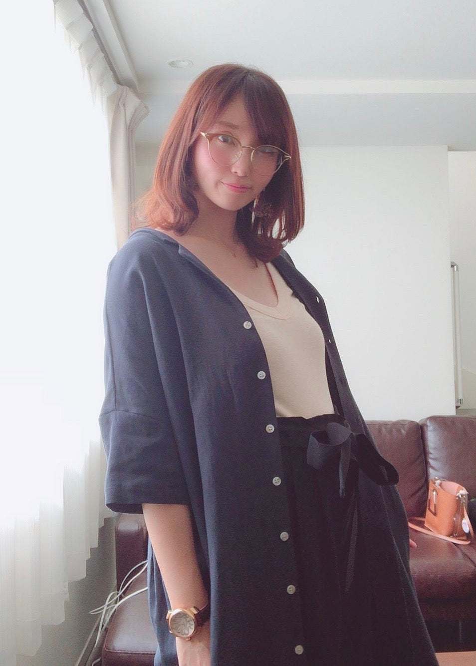 Wide shirt gown / one-piece