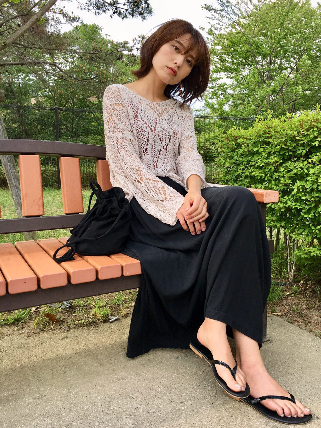 Relaxing wide pants