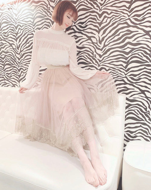 Tulle lace skirt