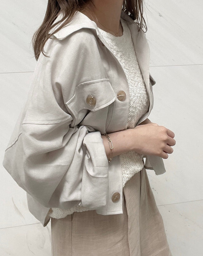Rayon shirt jacket