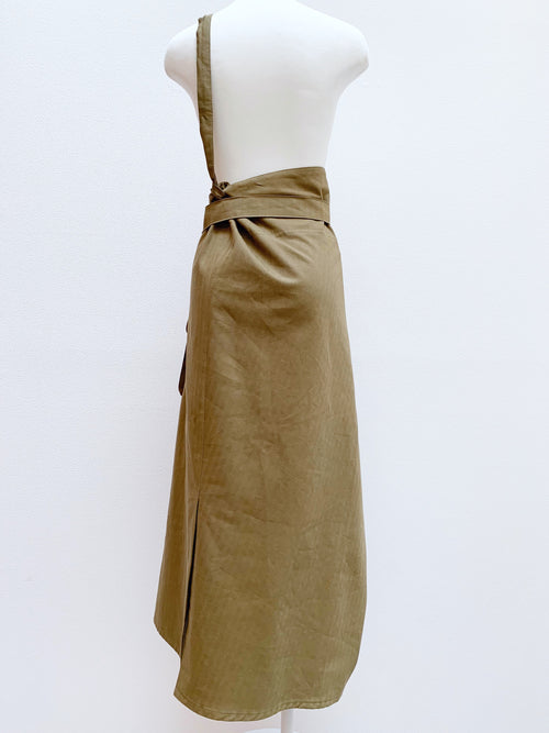 One shoulder wrap skirt