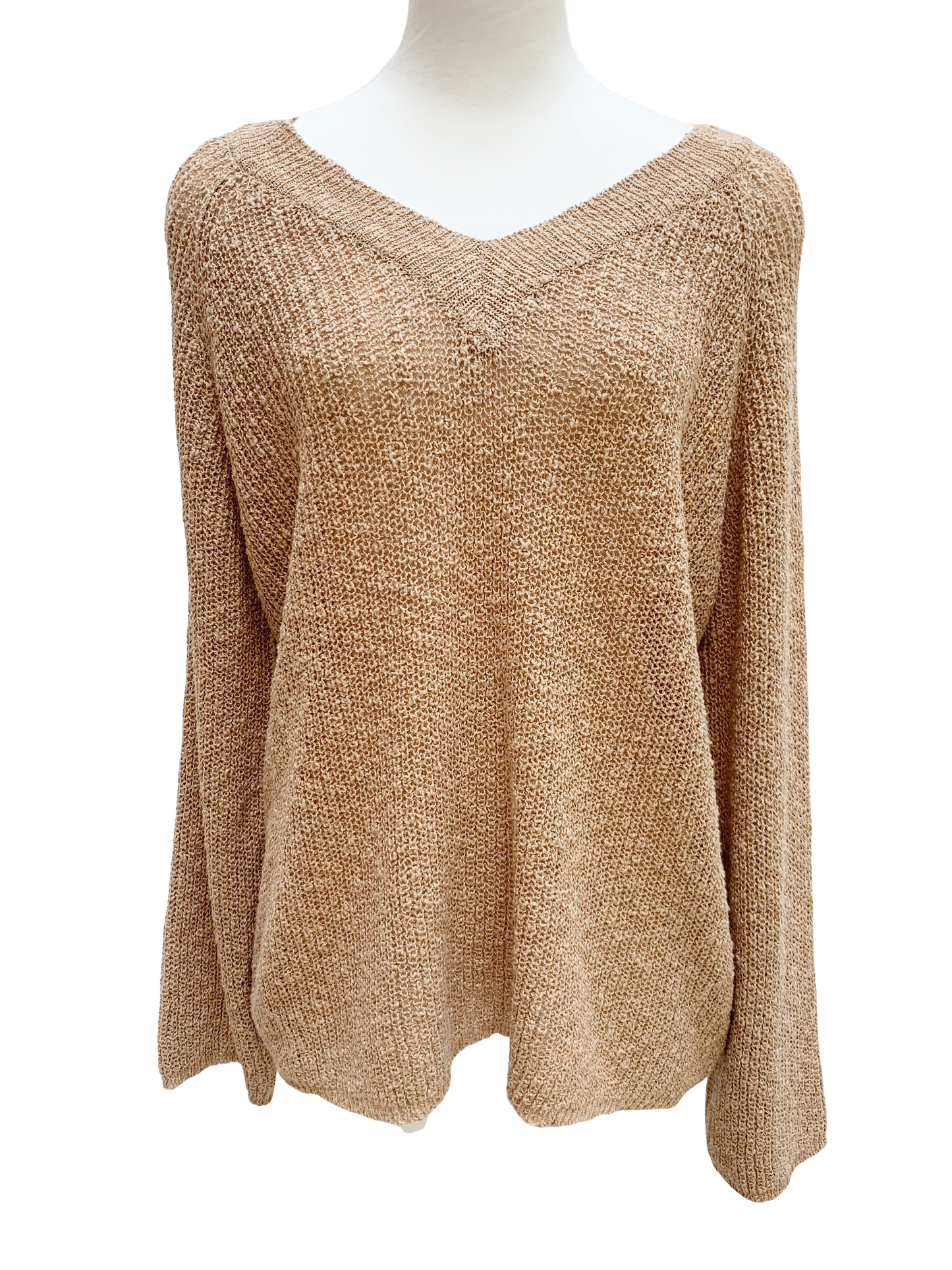 V-neck loose knit