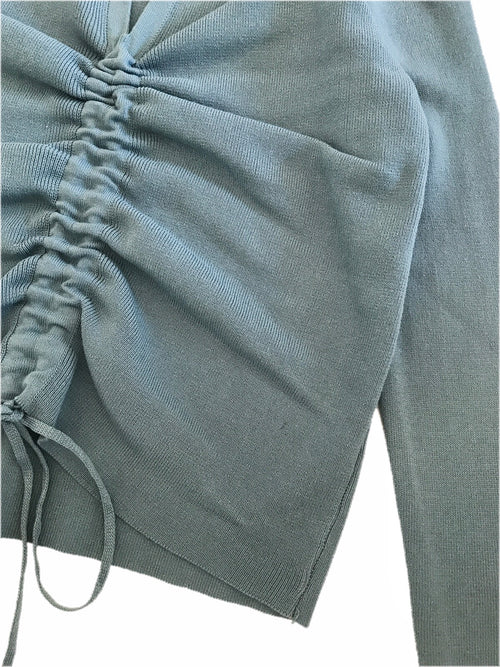 Front shirring knit