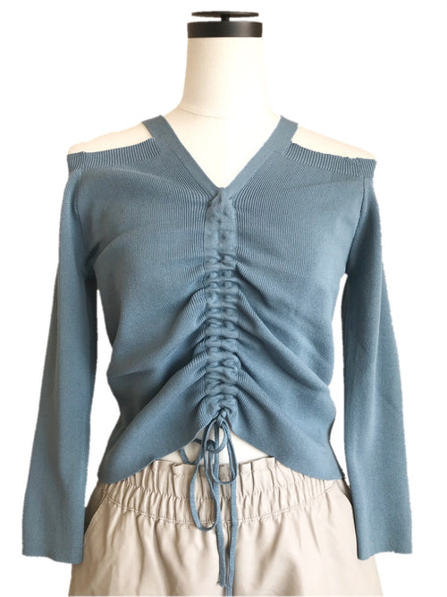 Front shirring knit