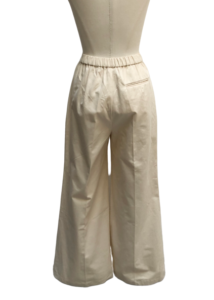 Center press semi wide pants