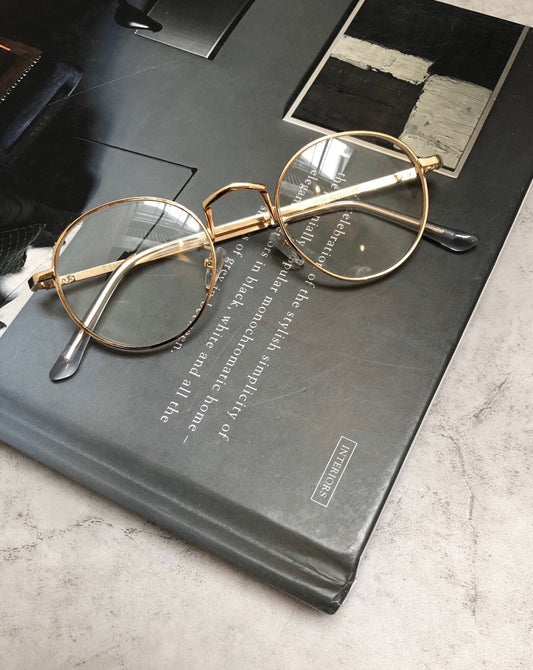 Thin frame gold glass