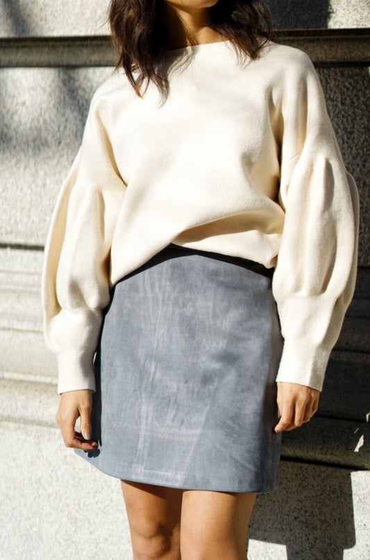 Suede mini-skirt